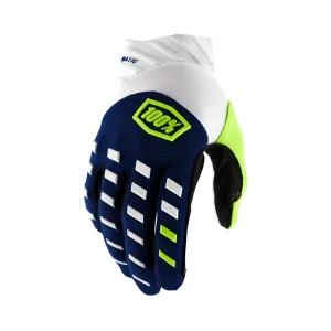 100% Airmatic Gloves Navy/ White