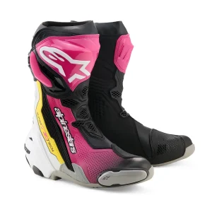Alpinestars Supertech R Boots Black/Magenta/White/Yellow