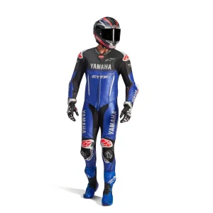 Alpinestars GP-R7 1PC Leather Suit Yamaha Metallic Blue/Black/White/Red Fluo