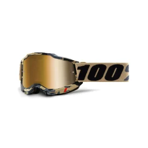 100% Maschera da cross Accuri 2 Tarmac lente a specchio Oro