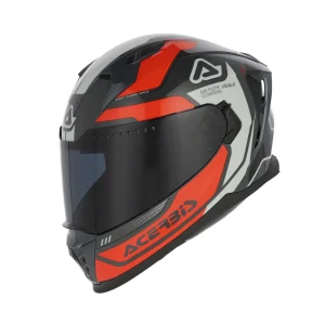 Acerbis X-Way Graphic Helmet Orange/Grey Gloss