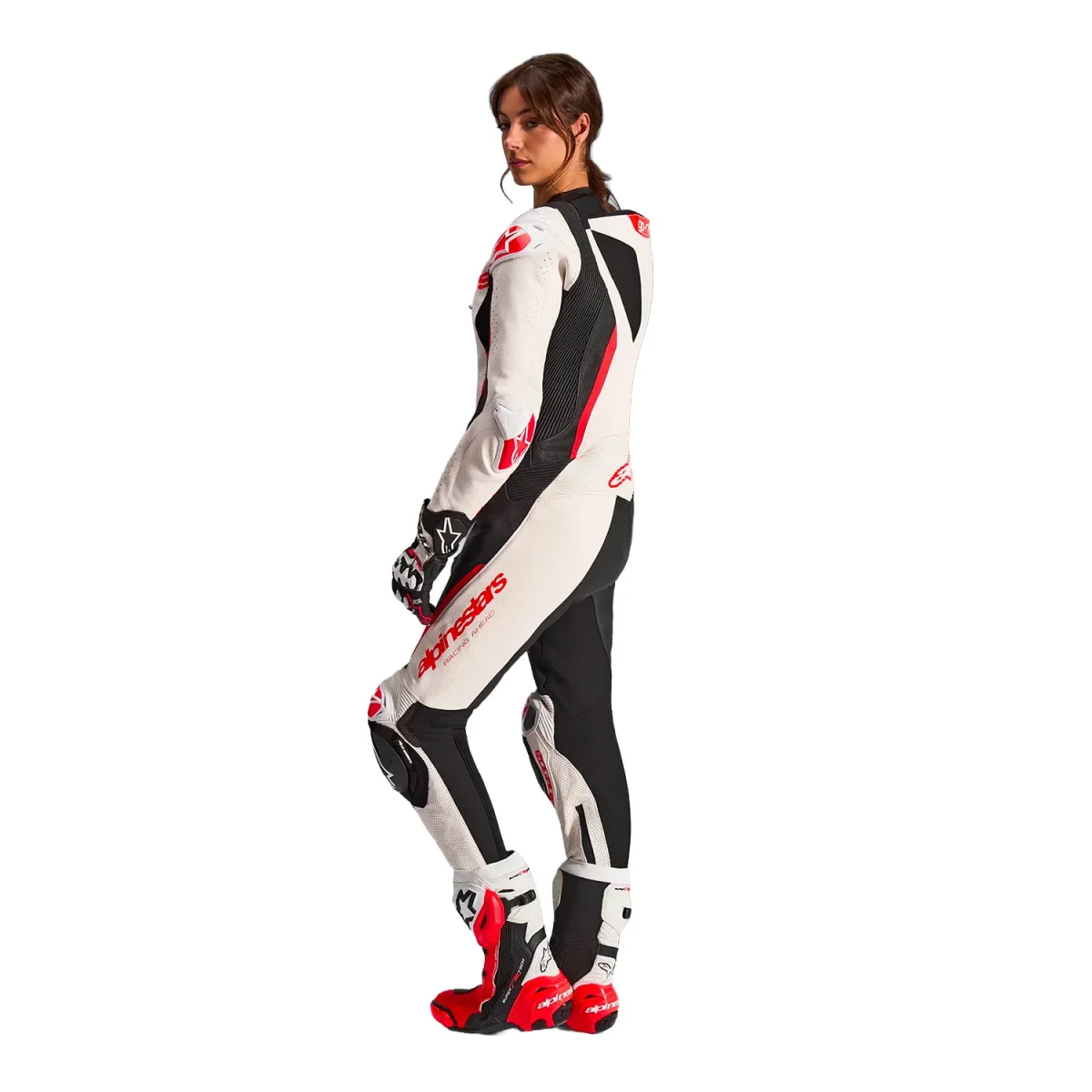 Alpinestars Stella GP-R7 1PC Leather Suit White/Black/Red Fluo - immagine 4