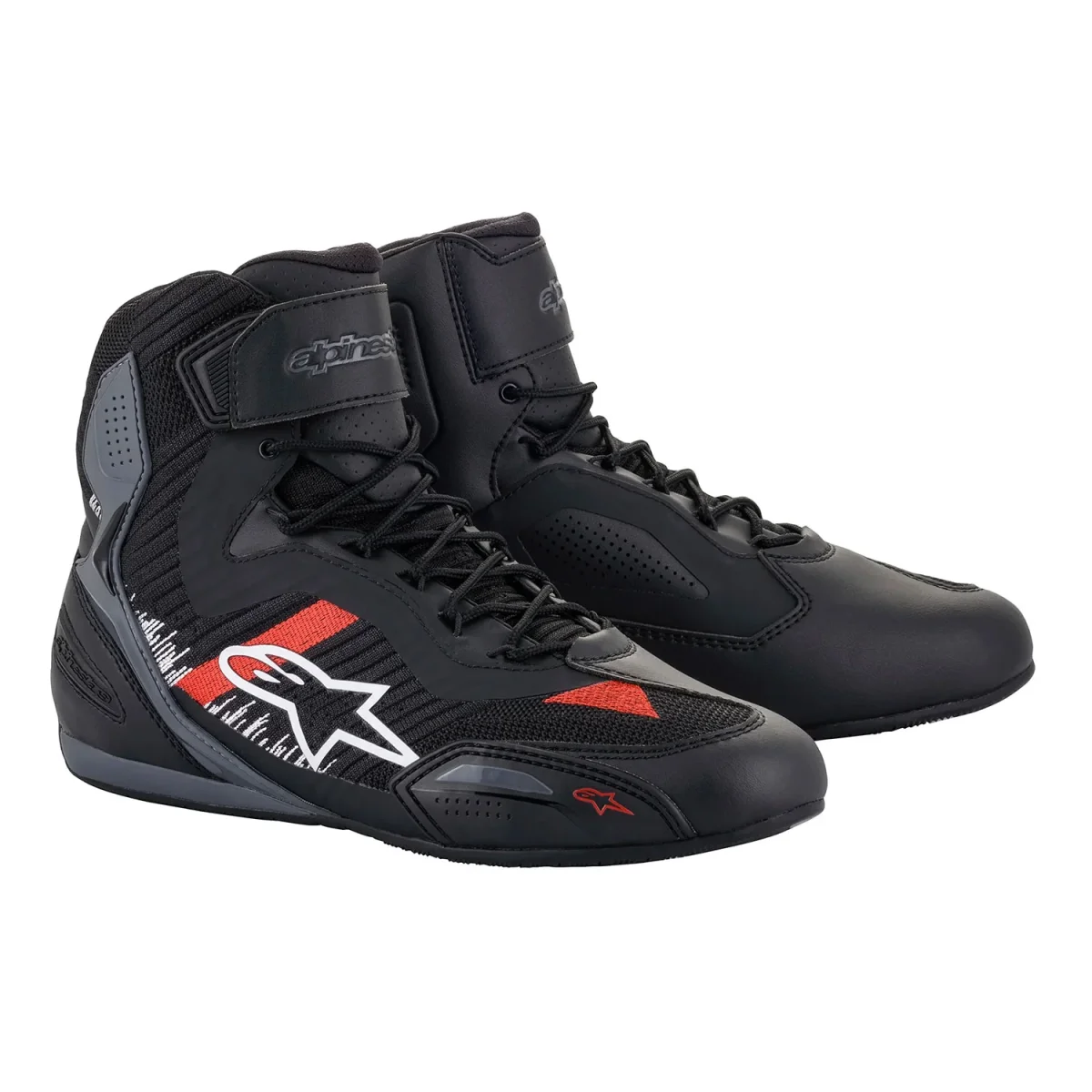 Alpinestars Faster-3 Ridenkit Shoes Black/ Gray/ Bright Red - immagine 2