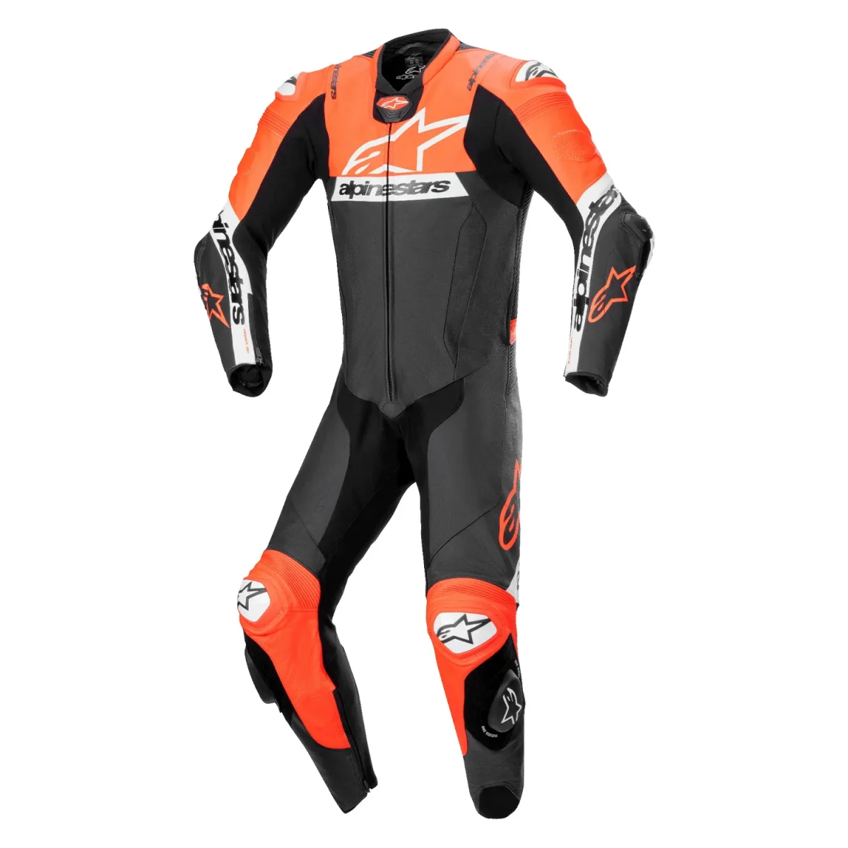Alpinestars Missile V2 Ward 1PC Leather Suit Black/Red Fluo/White