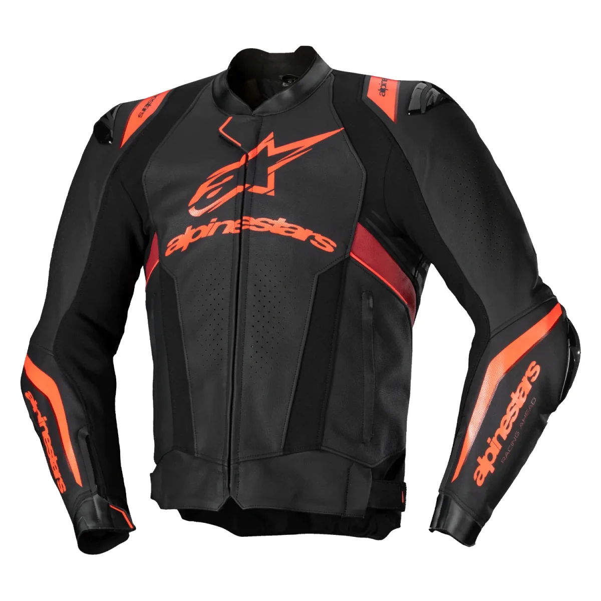 Alpinestars Missile V3 Ignition Leather Jacket Black/Red Fluo/Dark Red - immagine 2