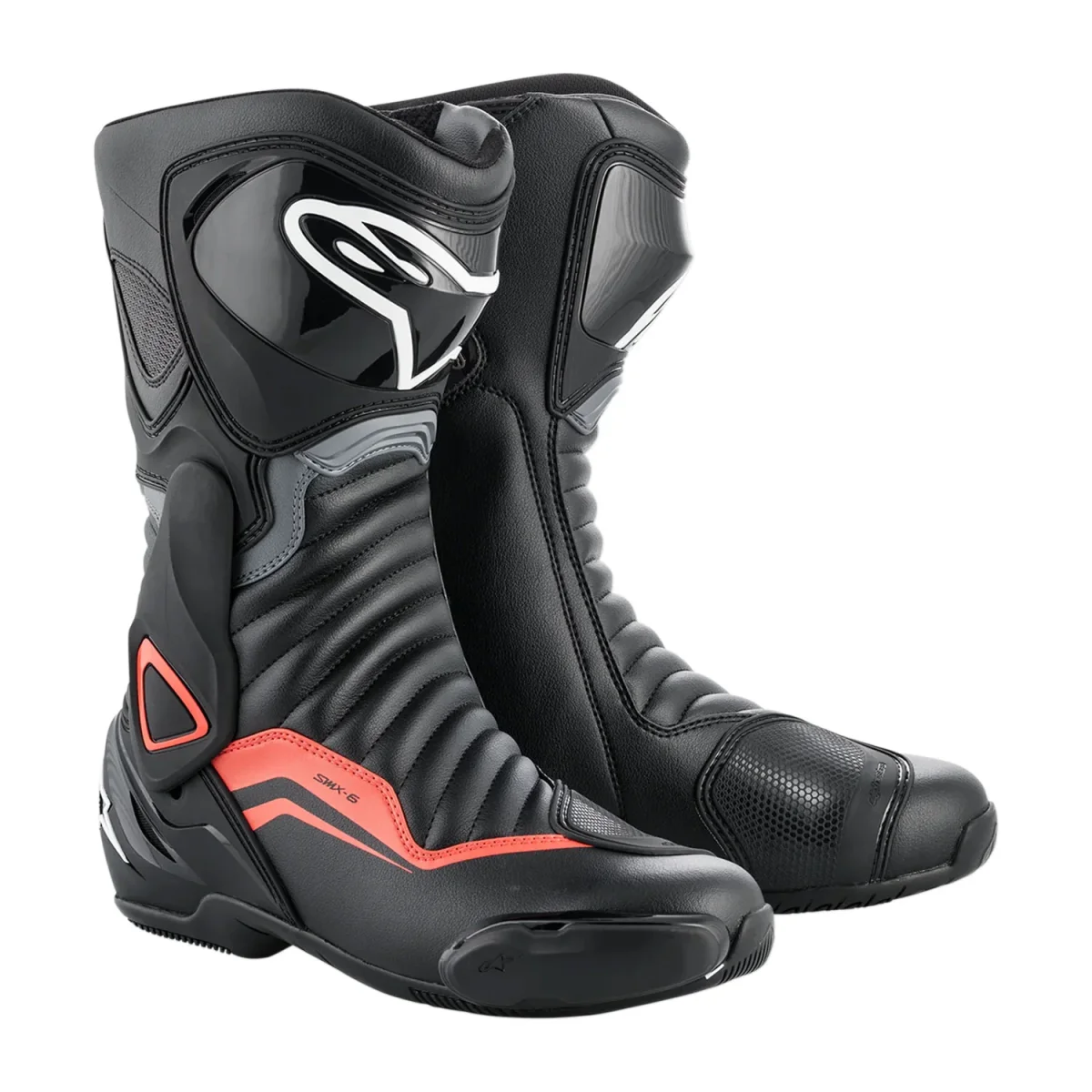 Alpinestars SMX-6 V2 Boots Black/ Grey/ Red Fluo - immagine 2