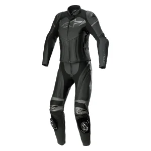 Alpinestars Stella GP Plus 2PC Leather Suit Black/ Metallic Gray