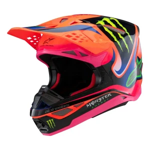 Alpinestars Supertech M10 Helmet Deegan Monster Orange Fluo/Purple/Pink Fluo Gloss