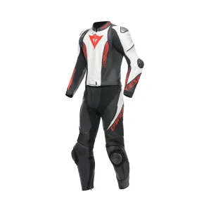 Dainese Laguna Seca 5 2PC Leather Suit Black/Black/Lava Red