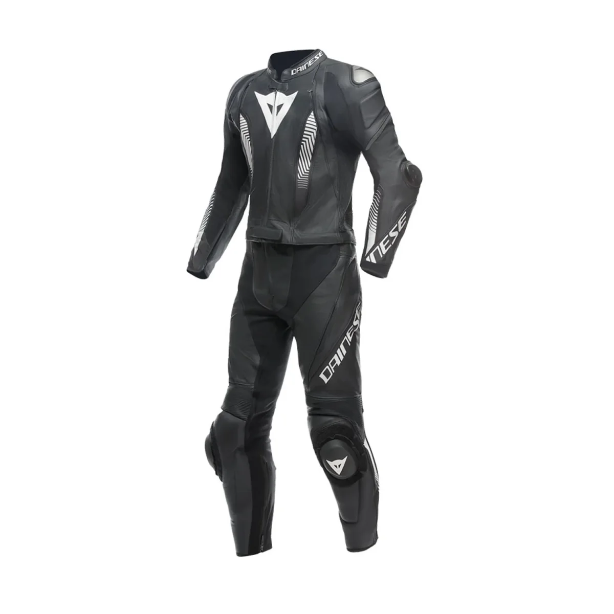 Dainese Laguna Seca 5 2PC Leather Suit Black/Black/White