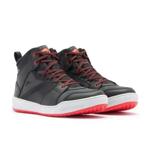 Dainese Suburb D-WP Shoes Black/White/Red Lava