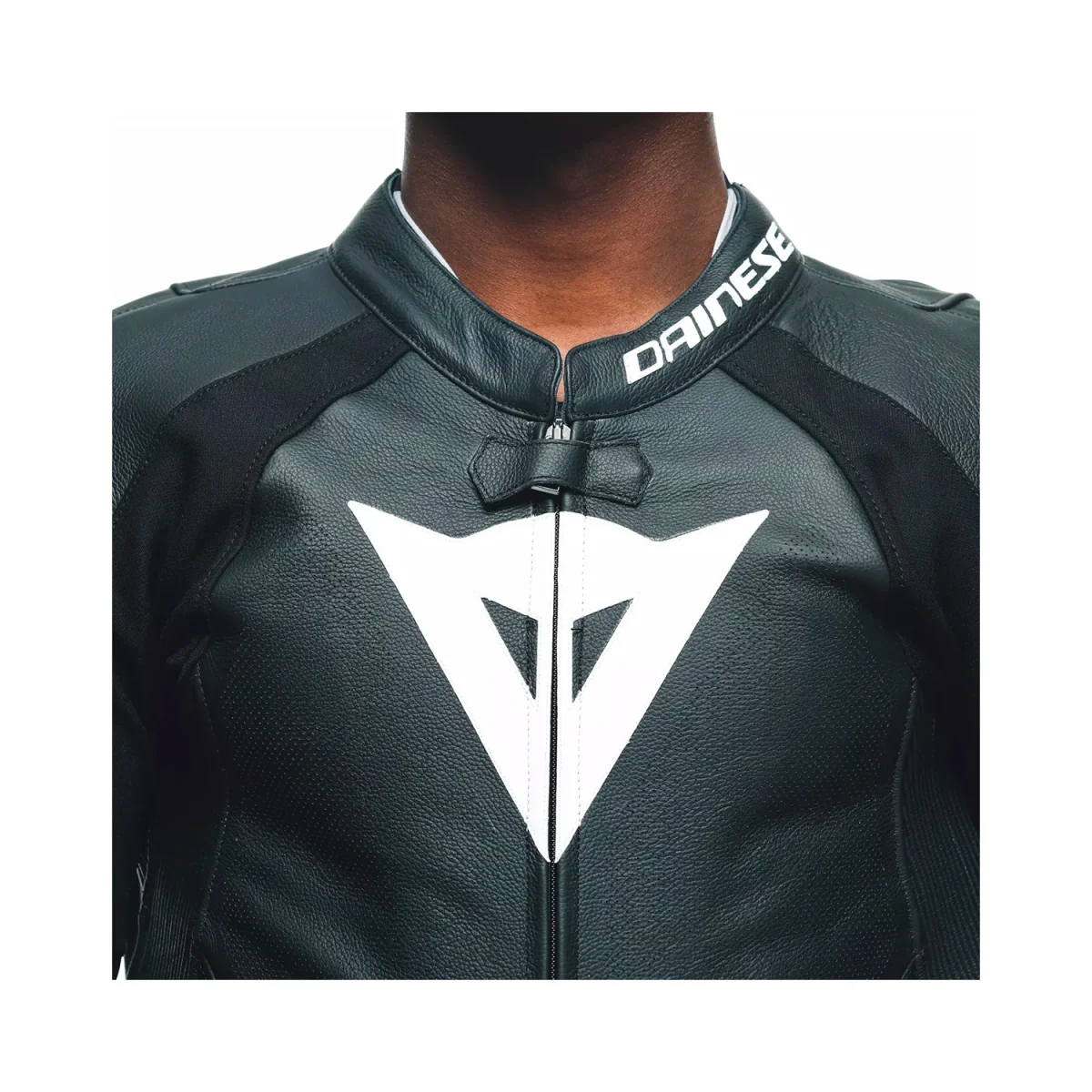 Dainese Tosa 1PC Leather Suit Perforated Black/Black/White - immagine 6