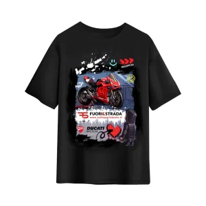 T-Shirt Fuori&Strada Evento Ducati 2025 Graphic Green/Blue