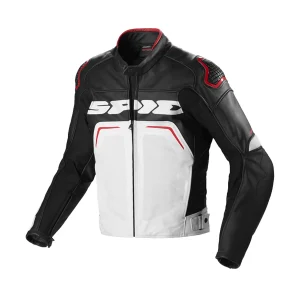 Spidi Evorider Perforated Leather Jacket Black/White/Red