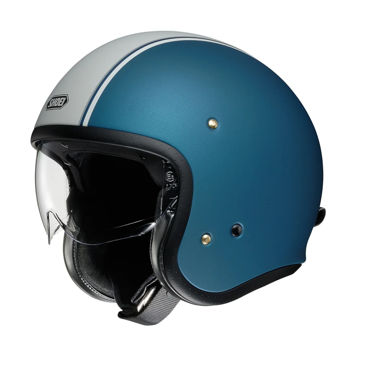 Shoei J-O Helmet Carburettor TC-2 Blue/White Matt - immagine 2