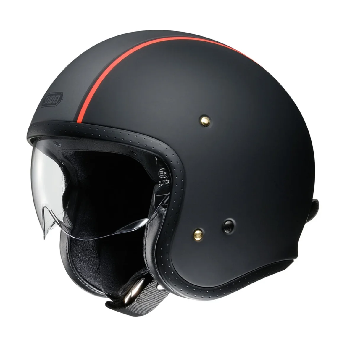 Shoei J-O Helmet Carburettor TC-8 Black/Grey/Orange Matt