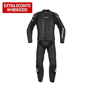 Spidi Laser Touring Leather Suit Black/White