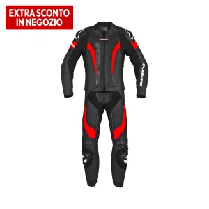 Spidi Laser Touring Leather Suit Black/Red